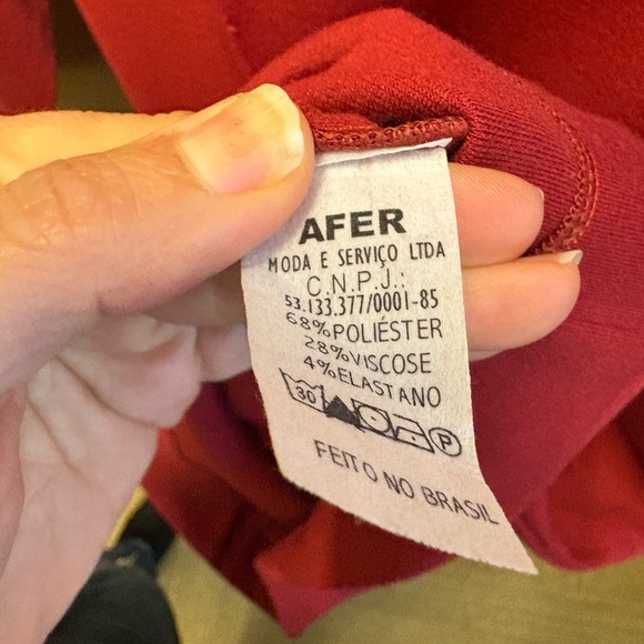 TAIS Afer classic Red Pencil Dress 3/4 Sleeves round Neck women's size medium - Picture 6 of 10